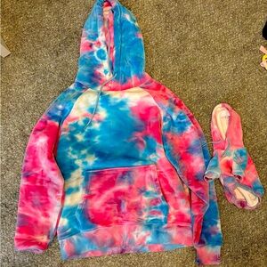 Spark Paws matching hoodies size L for human and S for the doggie